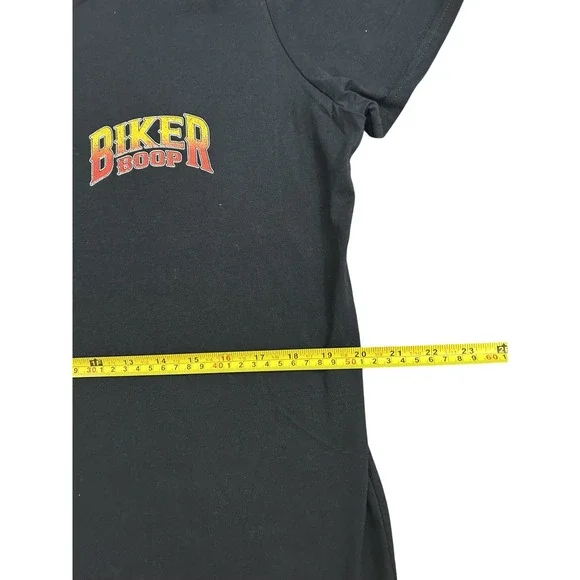 Fruit of the Loom Betty Boop T-Shirt Ladies XL Black Excellent Biker Graphic - Picture 5 of 5